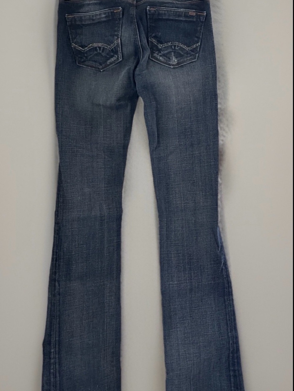 Cult of Individuality Dark Blue Distressed Flare Jeans Size 24